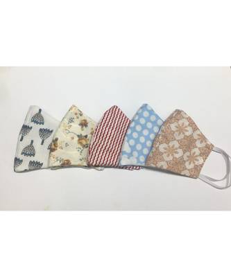 Multicolor Cotton Printed 3 layer  face masks 1