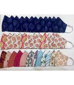 Multicolor Cotton Printed 3 layer  face masks