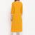 Women'S Solid Straight Cotton Yellow Kurti