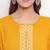 Women'S Solid Straight Cotton Yellow Kurti