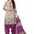 Women's Grey & Purple Cotton Printed Readymade Patiyala Suit Set