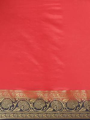 Dark pink embroidered tussar silk saree with blouse 3
