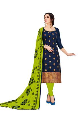 Navy-blue booti banarasi salwar 1