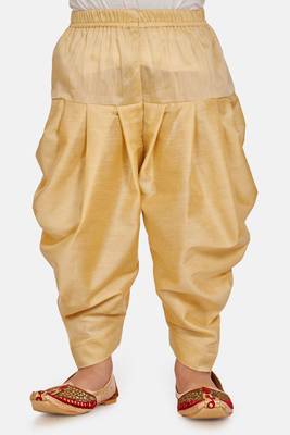 Black plain blended cotton boys-sherwani 4