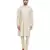 Mayank Modi Beige Silk Blend Kurta Set