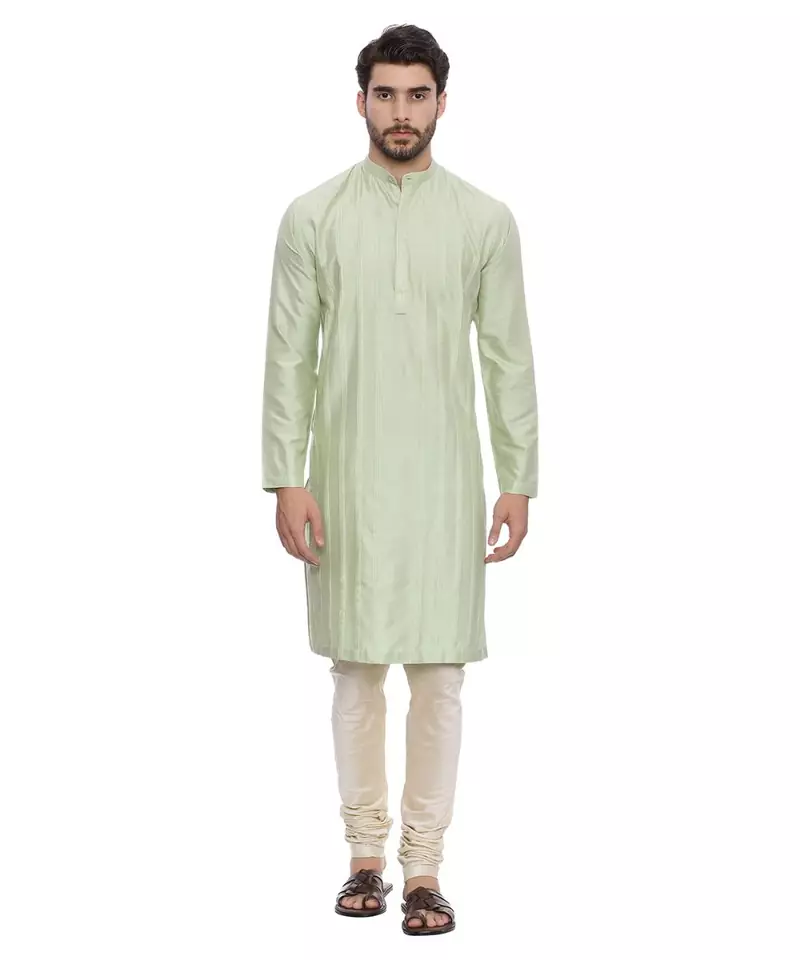 Mayank Modi Green Silk Blend Kurta Set