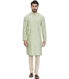Mayank Modi Green Silk Blend Kurta Set