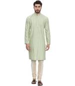 Mayank Modi Green Silk Blend Kurta Set