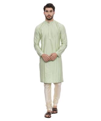 Mayank Modi Green Silk Blend Kurta Set 2