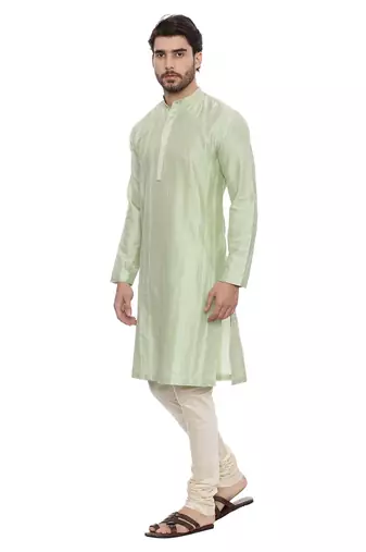 Mayank Modi Green Silk Blend Kurta Set