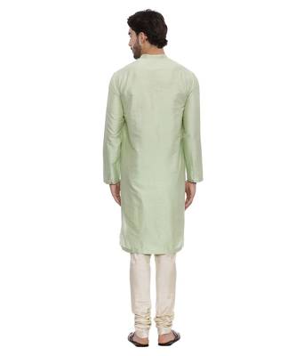 Mayank Modi Green Silk Blend Kurta Set 5