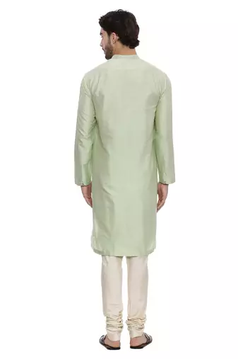 Mayank Modi Green Silk Blend Kurta Set