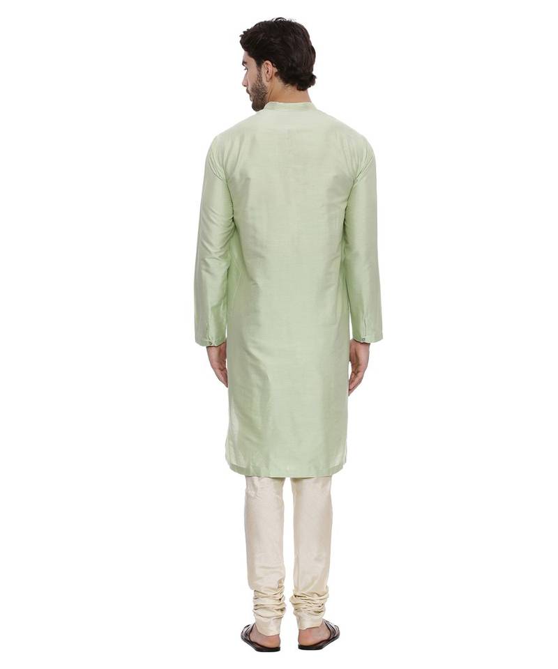 Mayank Modi Green Silk Blend Kurta Set
