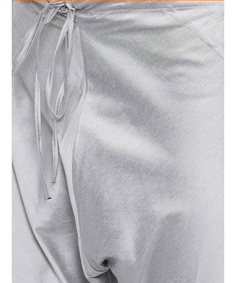 Mayank Modi Silver Grey Cotton Silk Kurta Set