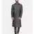 Mayank Modi Charcoal Grey  Cotton Silk Kurta Set