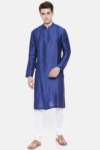 Mayank Modi Linen/Silk Blue Kurta Set