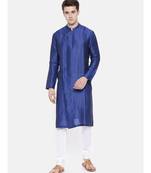 Mayank Modi Linen/Silk Blue Kurta Set