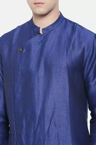 Mayank Modi Linen/Silk Blue Kurta Set