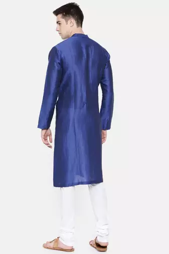 Mayank Modi Linen/Silk Blue Kurta Set