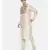 Mayank Modi Beige Chanderi Prinetd Kurta Set