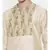 Mayank Modi Beige Chanderi Prinetd Kurta Set