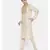 Mayank Modi Beige Chanderi Prinetd Kurta Set