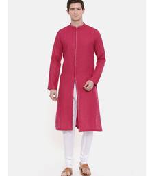 Mayank Modi Pink Linen Kurta Set