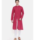 Mayank Modi Pink Linen Kurta Set