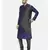 Mayank Modi Blue Grey Cotton Silk Kurta Set
