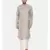 Mayank Modi Beige Silk Matka Jute Kurta Set