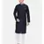 Mayank Modi Navy Blue Silk Blend Kurta Set