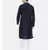Mayank Modi Navy Blue Silk Blend Kurta Set