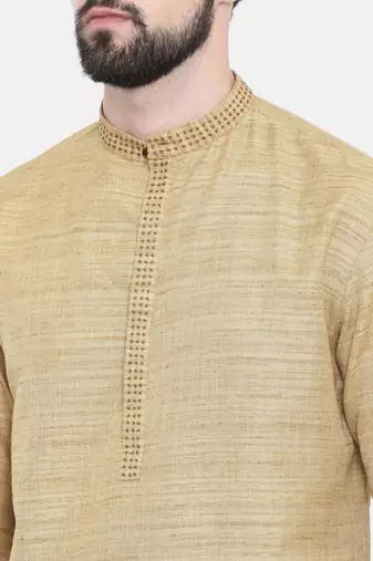 Mayank Modi Matka Jute Embroidered Kurta Set