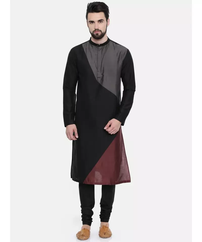 Mayank Modi The Trio Cotton Silk Kurta Set