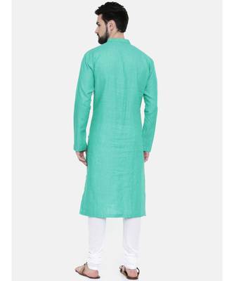 Mayank Modi Agua Green Linen Kurta Set 4