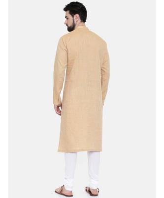 Mayank Modi Rust Beige Linen Kurta Set 4