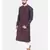 Mayank Modi Deep Purple Linen Stitch Detail Kurta Set