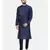 Mayank Modi Blue Cotton Silk Pintuck Kurta Set
