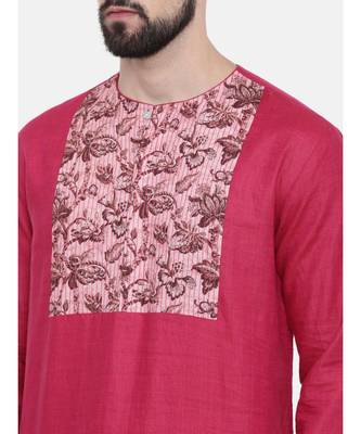 Mayank Modi Pink Printed Yoke Kurta Set 2