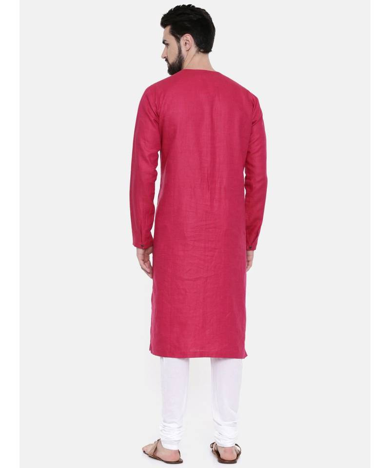 Mayank Modi Pink Printed Yoke Kurta Set