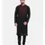 Mayank Modi Black Cotton Kurta Set