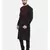 Mayank Modi Black Cotton Kurta Set