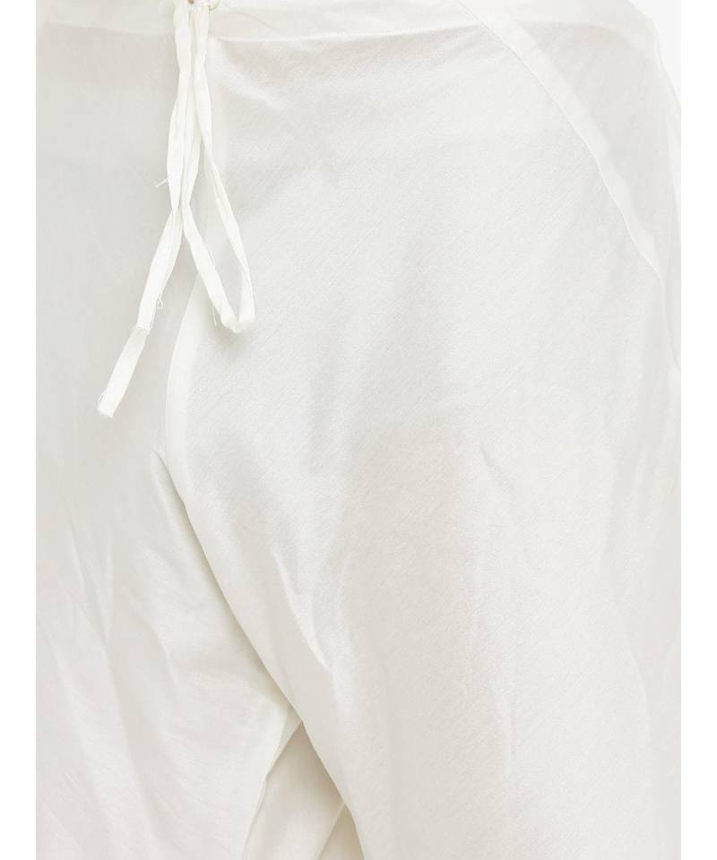 Mayank Modi Cream Linen Embroidered Kurta Set