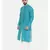Mayank Modi Aqua Blue Linen Kurta Set