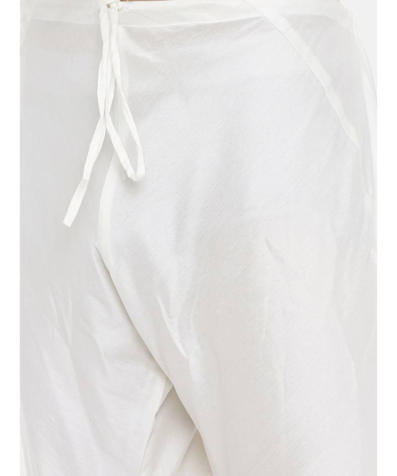 Mayank Modi Beige Linen Running Stitch Kurta Set