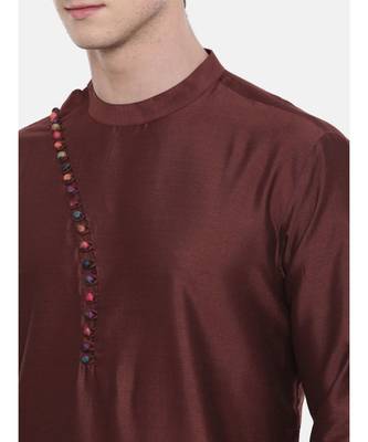 Mayank Modi Brown Silk Kurta Set 2