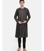 Mayank Modi Printed Zipper Kurta Set