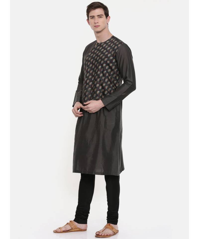 Mayank Modi Printed Zipper Kurta Set