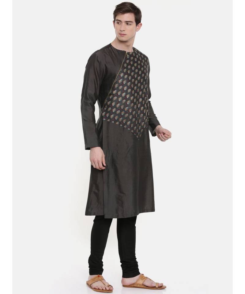 Mayank Modi Printed Zipper Kurta Set