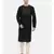 Mayank Modi Silk Black Embroidered Kurta Set